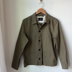 PS by Paul Smith Shacket Jacket Work Coat Button Front in Olive Green Size M
